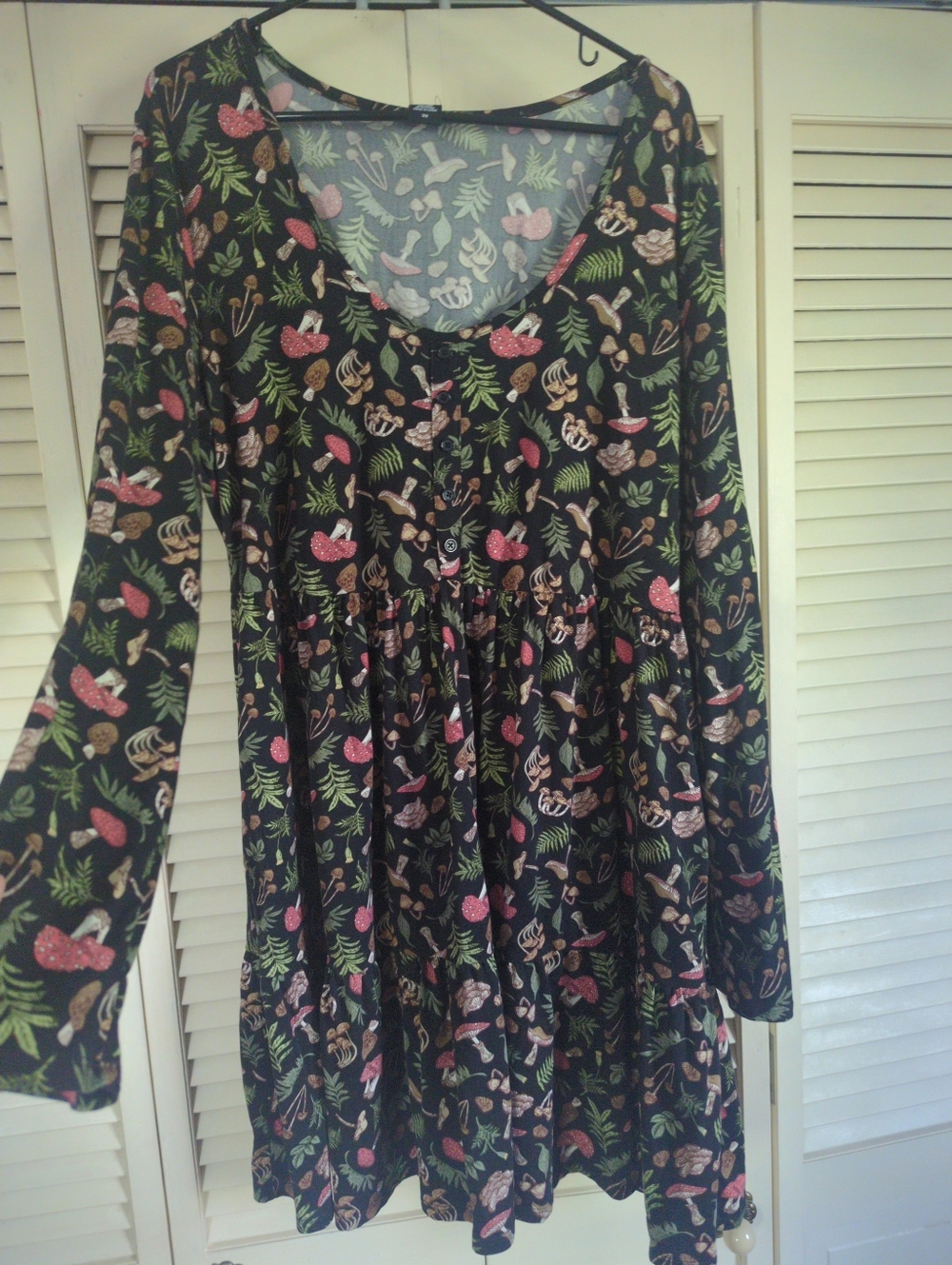 Cute Mushroom Cottagecore Dress with Pockets